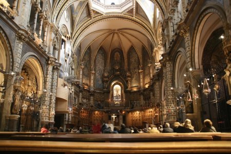 Het interieur van het Klooster van Montserrat
